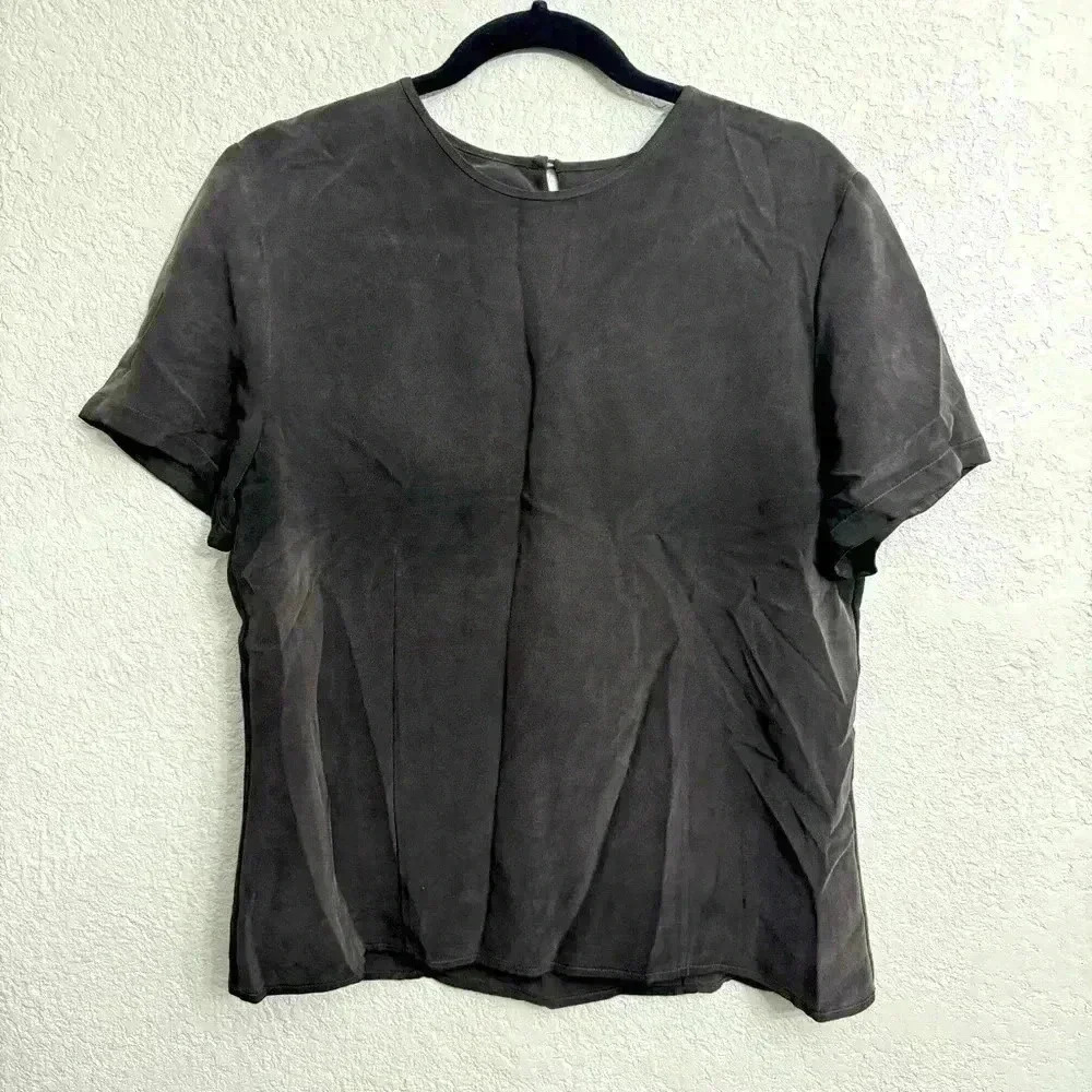 Vintage Chaus Brown 100% Silk Blouse - Size 12
